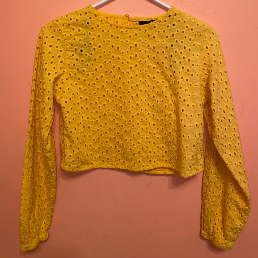 long sleeve crop top